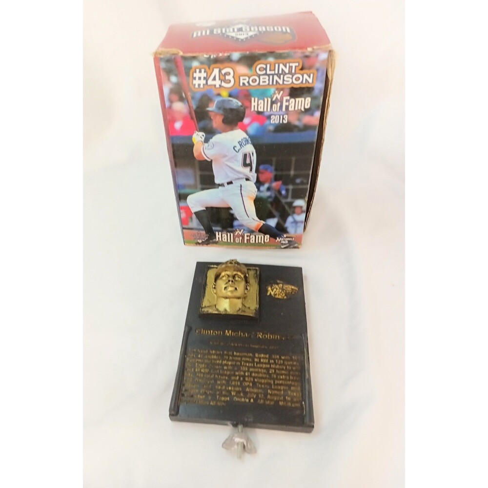 Clint Robinson Hall Of Fame Plaque Replica Arkansas Naturals - NO BASE